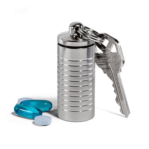 key fob in metal container